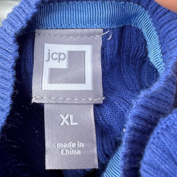 JCP Blue Boatneck Cuff Sleeve Sweater - Picture 7 of 7